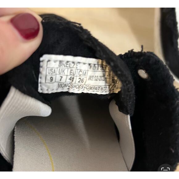 Vionic Beach Slip On Loafer Shoes Laces Women Size 9 Black Casual Travel - Picture 6 of 7